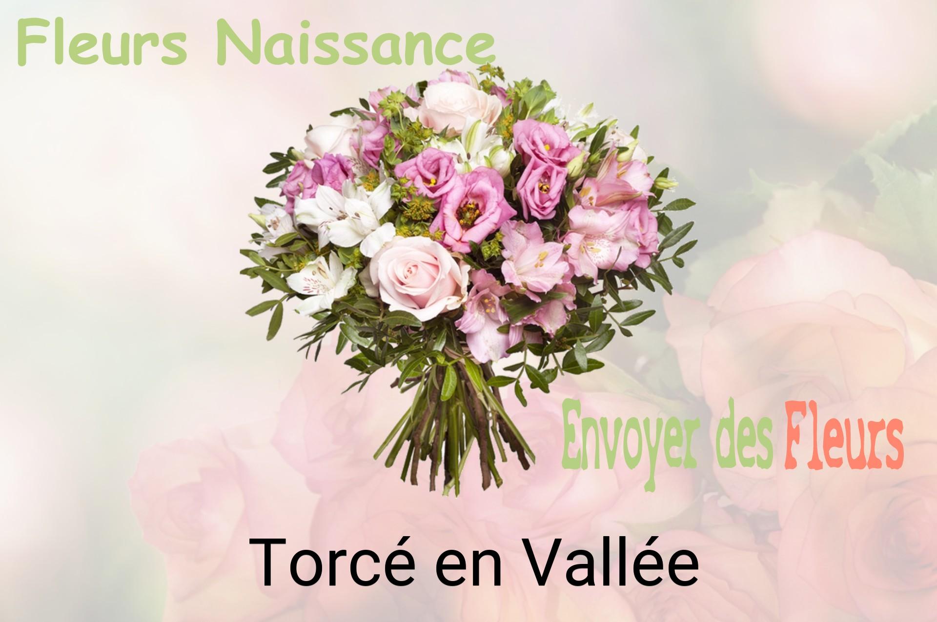 Bouquet de fleurs de naissance livré à Torcé-en-Vallée